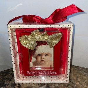Baby’s 1st Christmas Photo Frame and Ornament NWT
